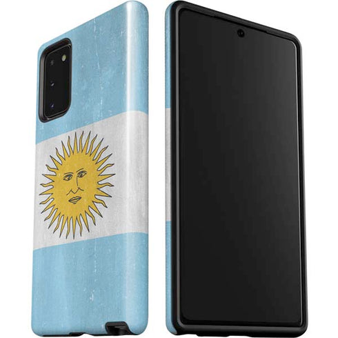 Argentina Flag Distressed Galaxy Note20 5G Pro Case